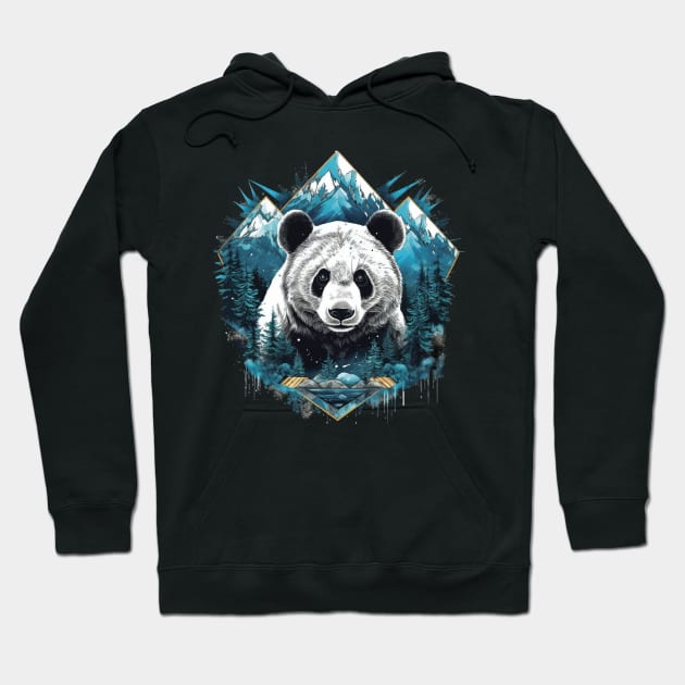 Panda bear Hoodie by GreenMary Design